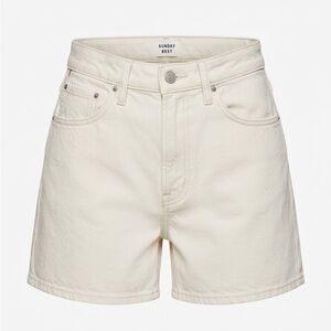 Sunday Best Women's Cream High-Rise Denim Shorts size 29